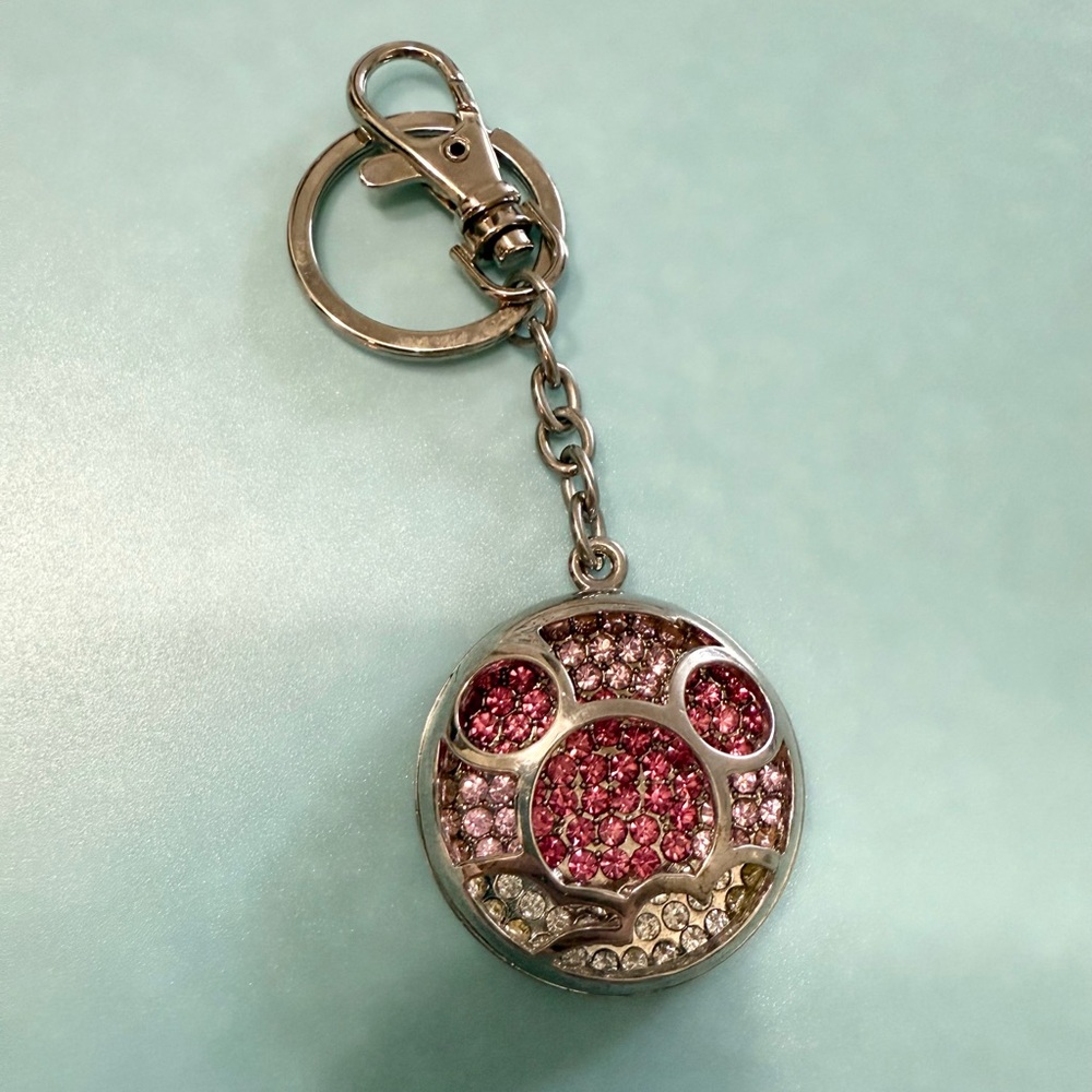 collectible Disney world / Disney parks keychain- pink rhinestones